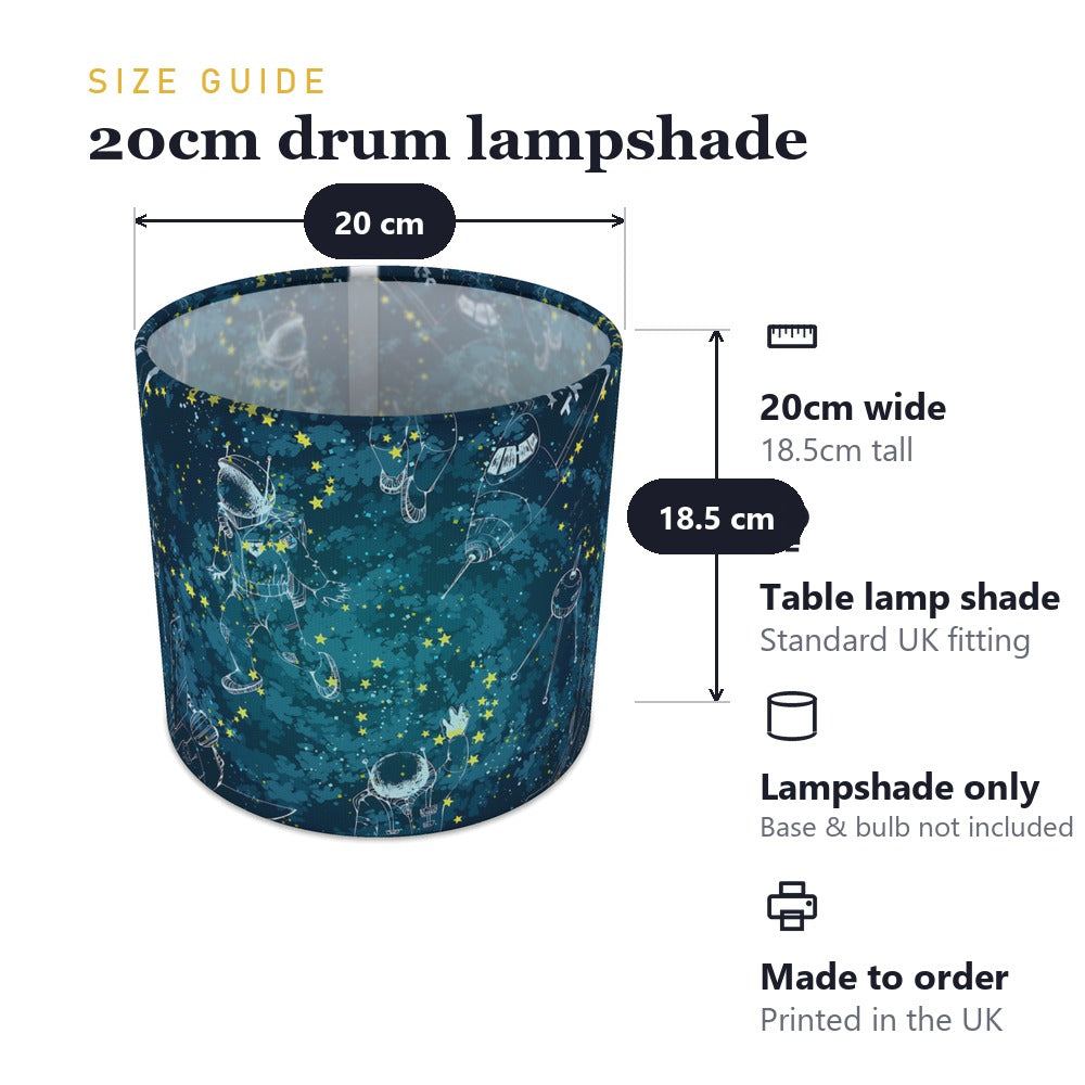 Blue Astronaut Space Theme lampshade