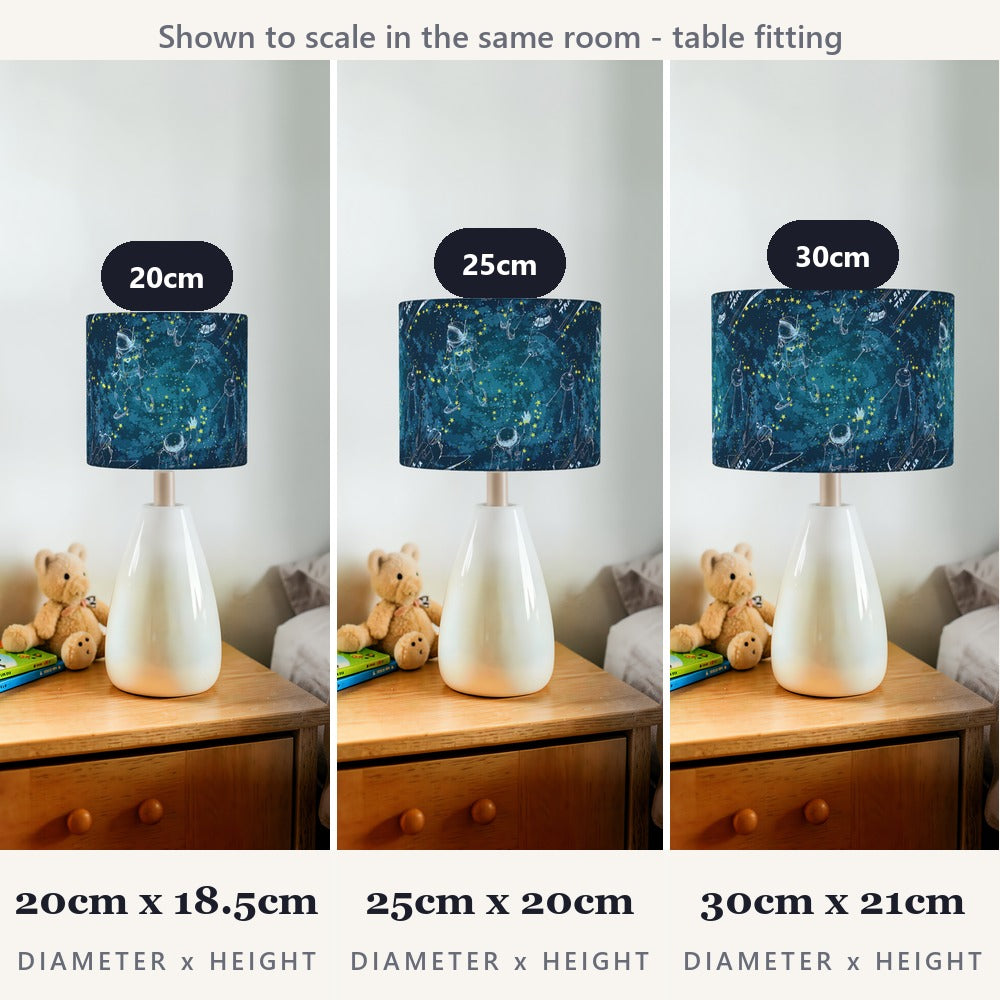 Blue Astronaut Space Theme lampshade