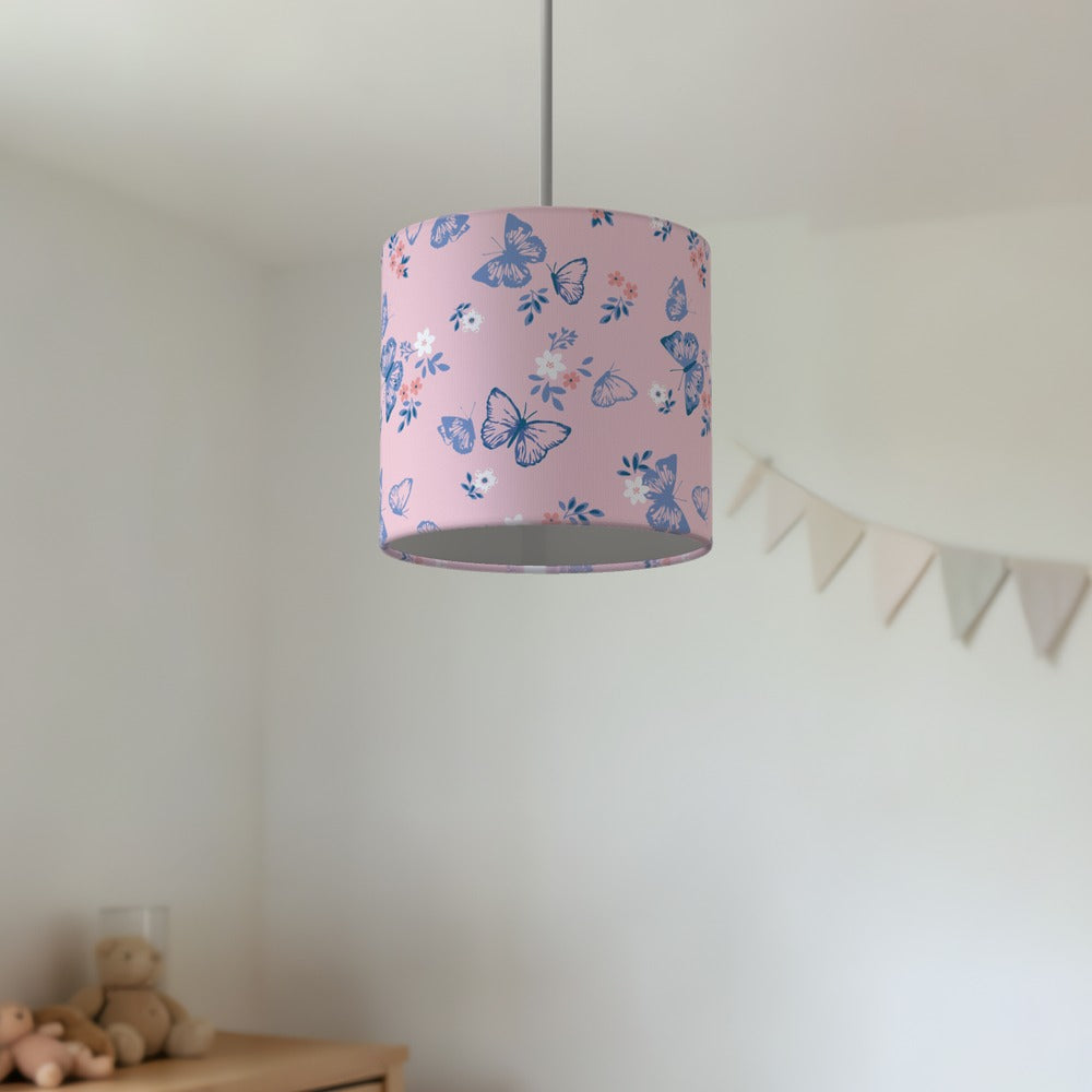 Pink Butterfly Floral lampshade