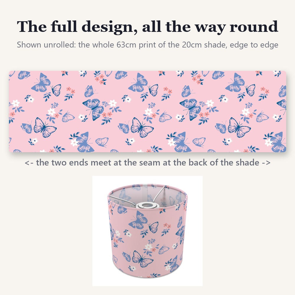 Pink Butterfly Floral lampshade