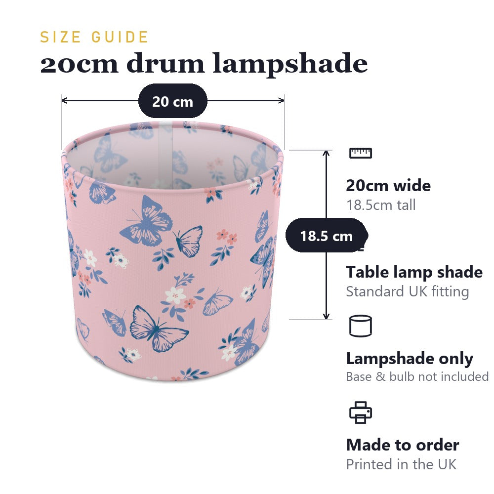 Pink Butterfly Floral lampshade