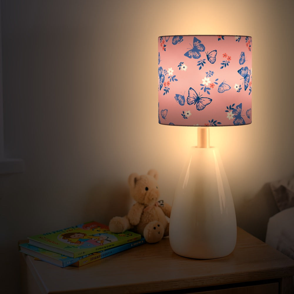 Pink Butterfly Floral lampshade