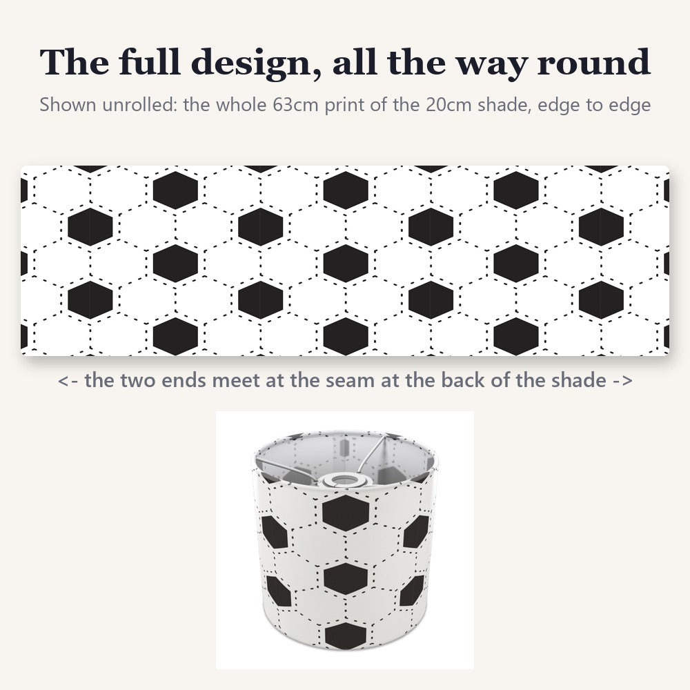 Black and White Football Pattern lampshade