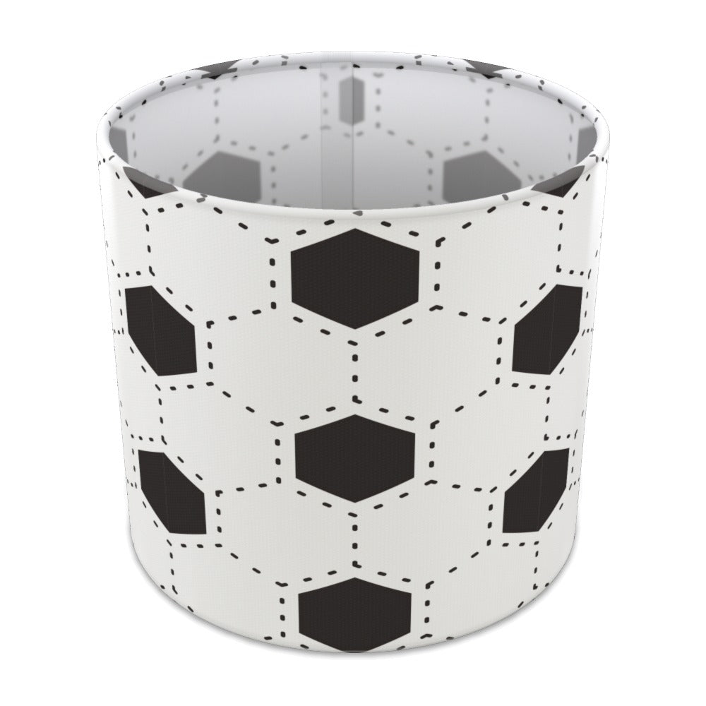 Black and White Football Pattern lampshade - 20cm Table