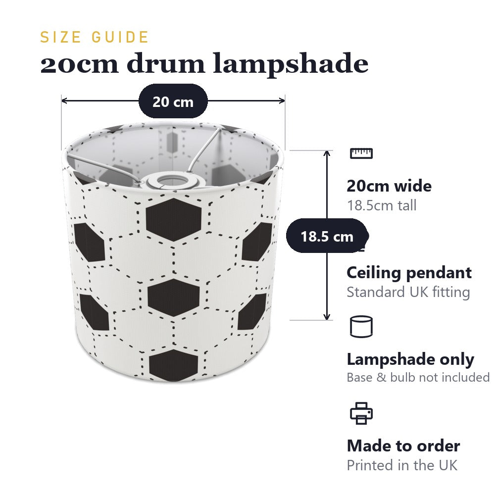 Black and White Football Pattern lampshade