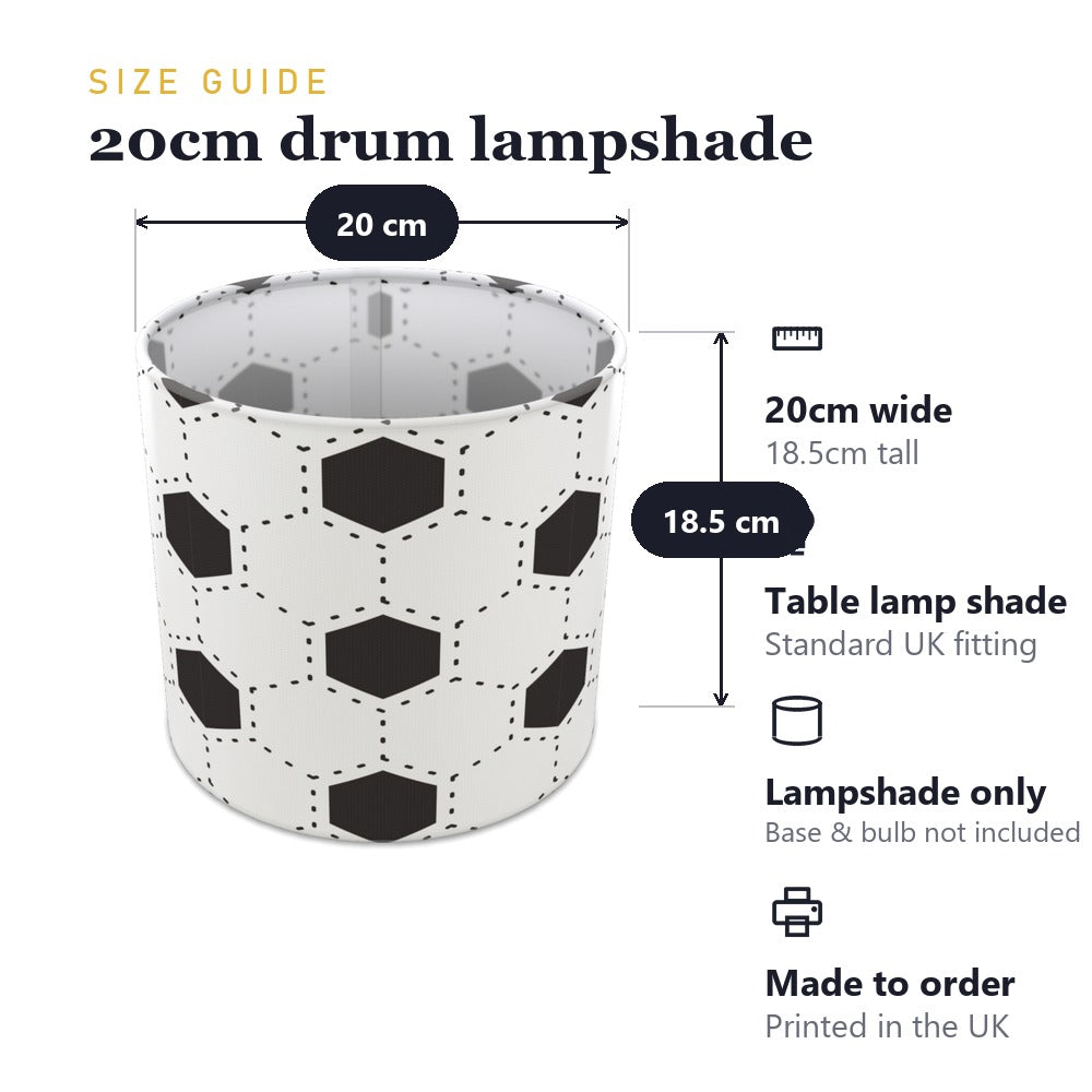 Black and White Football Pattern lampshade