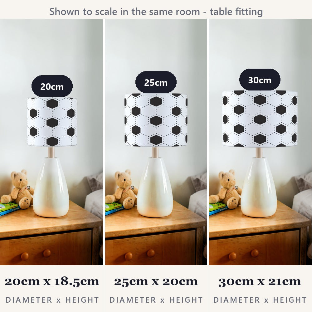 Black and White Football Pattern lampshade