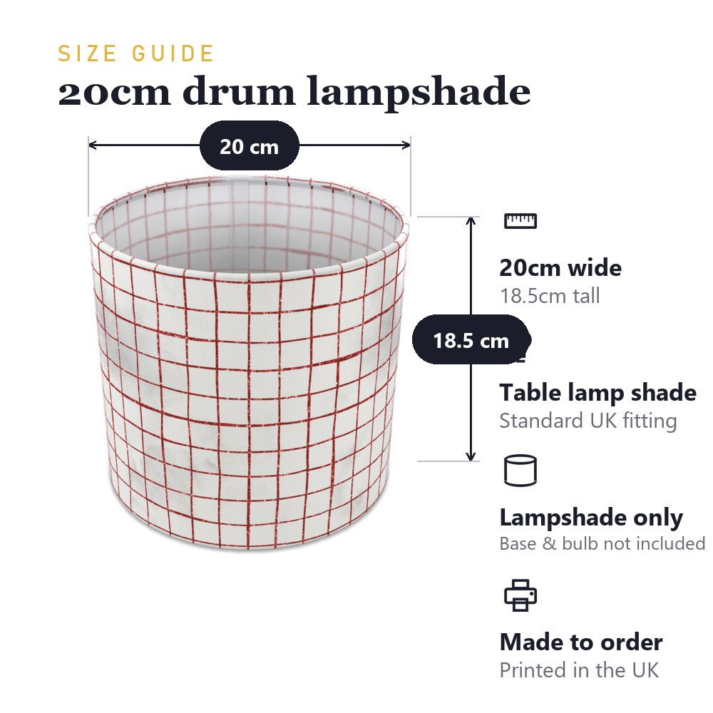 Red Grid Pattern lampshade