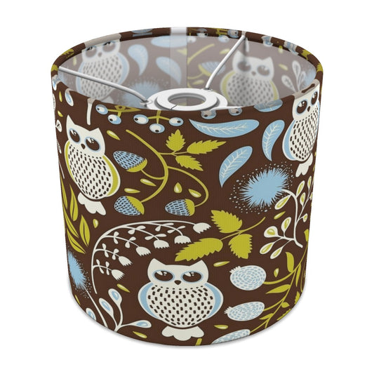 Charming Owl and Leaf Pattern lampshade - 20cm Ceiling