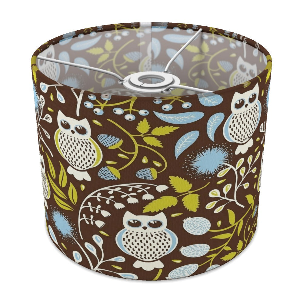 Charming Owl and Leaf Pattern lampshade - 25cm Ceiling
