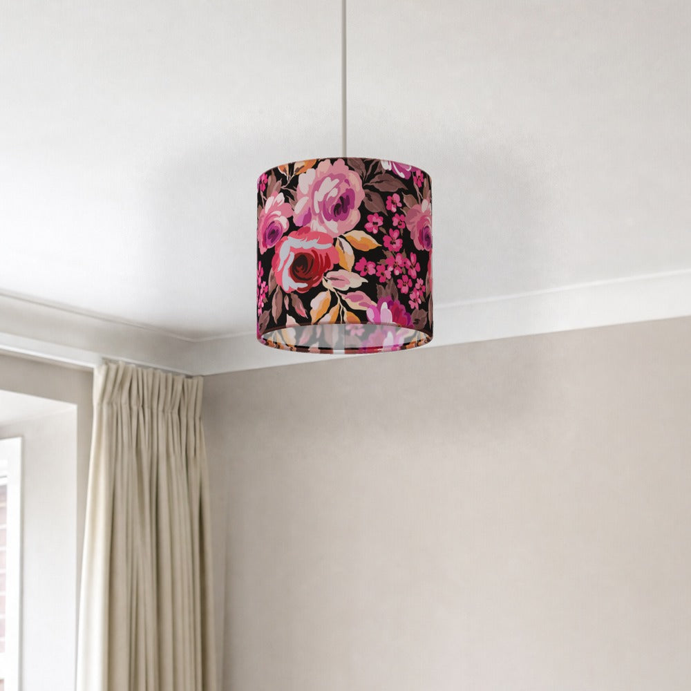 Red Floral Pattern lampshade