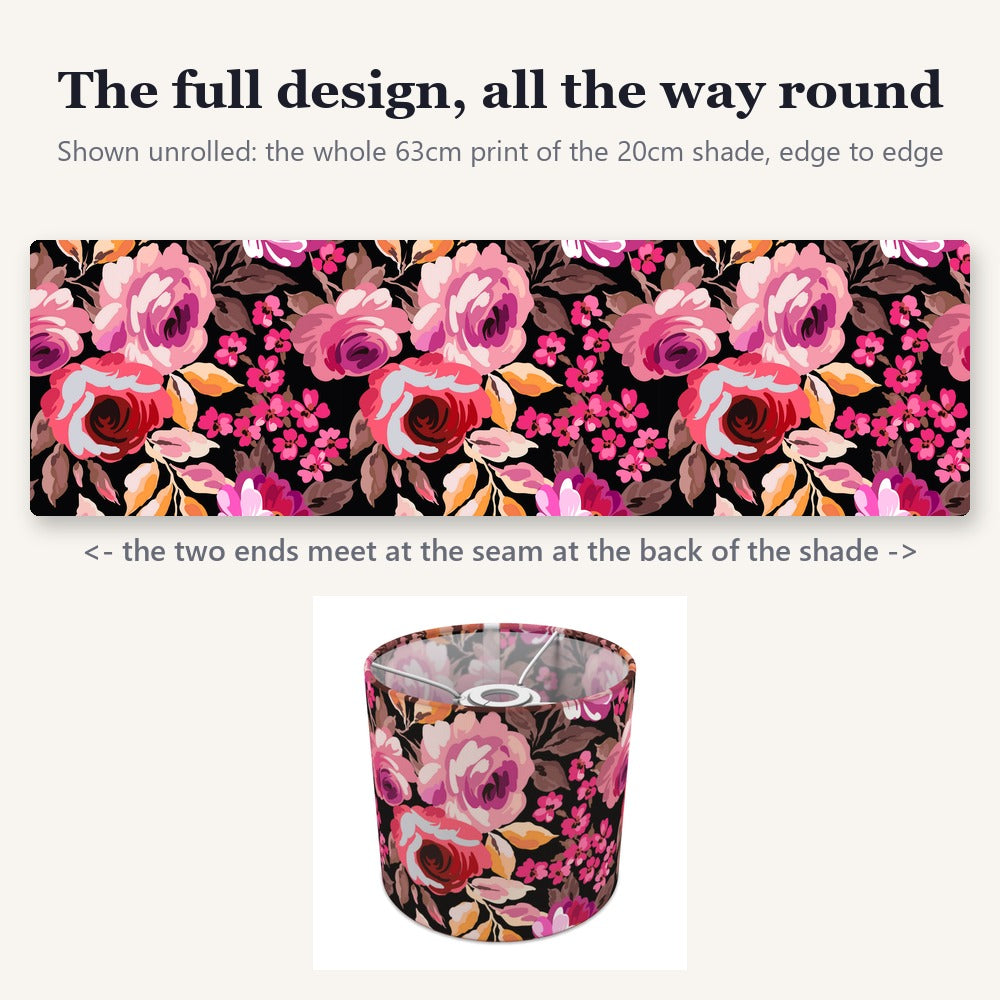 Red Floral Pattern lampshade