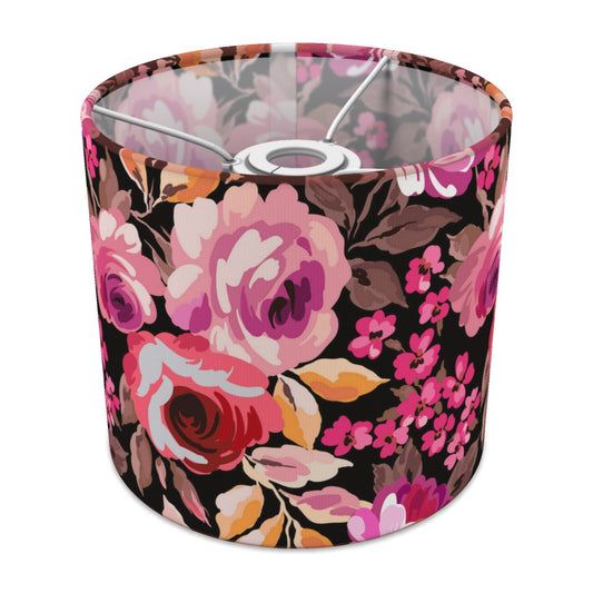 Red Floral Pattern lampshade - 20cm Ceiling