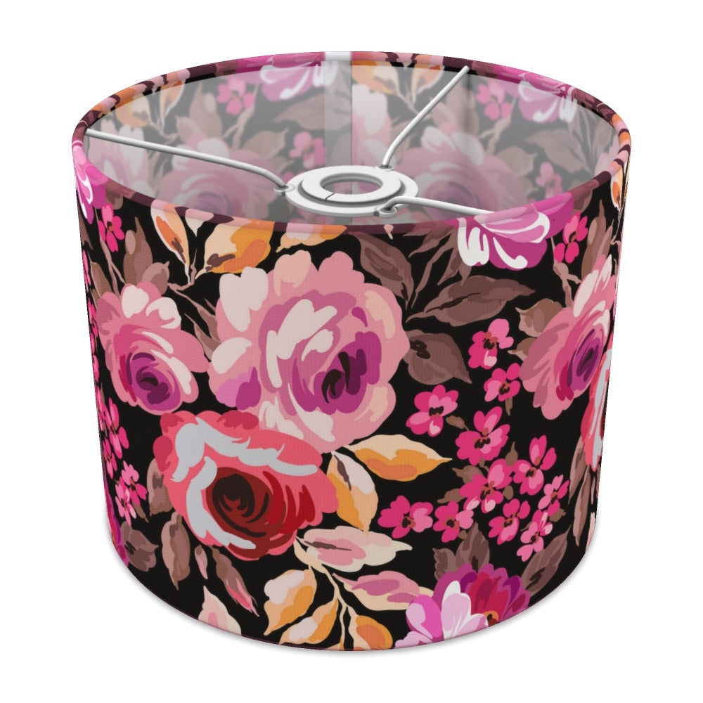 Red Floral Pattern lampshade - 25cm Ceiling