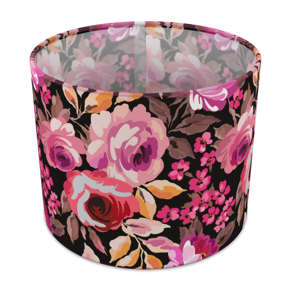 Red Floral Pattern lampshade - 25cm Table