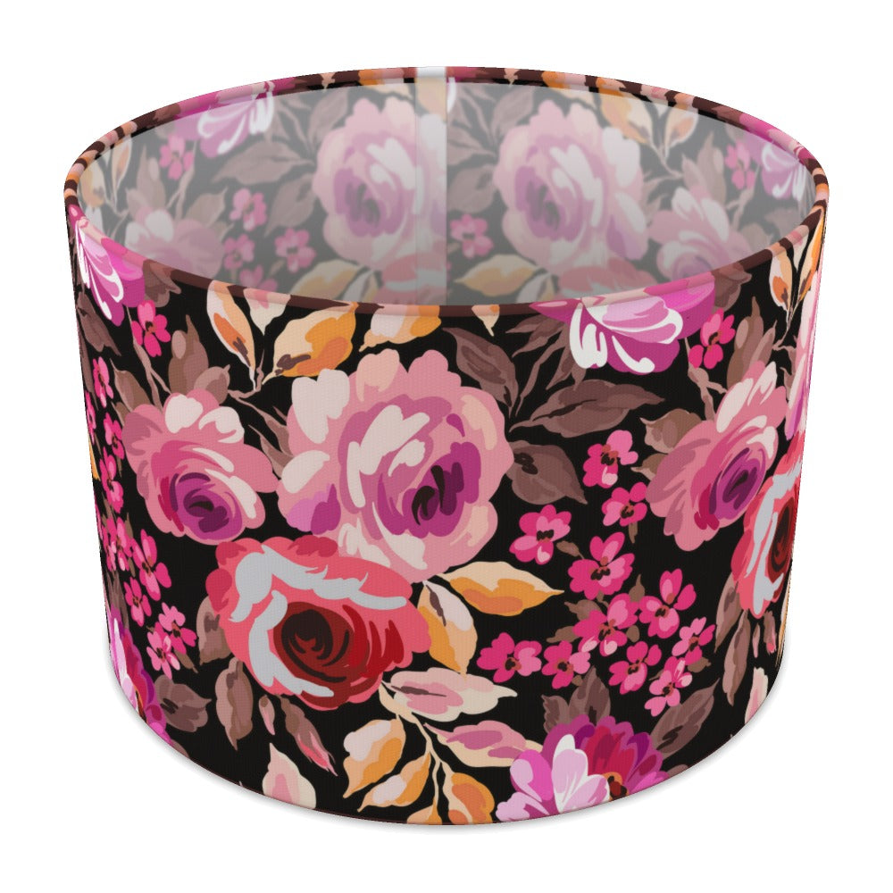 Red Floral Pattern lampshade - 30cm Table