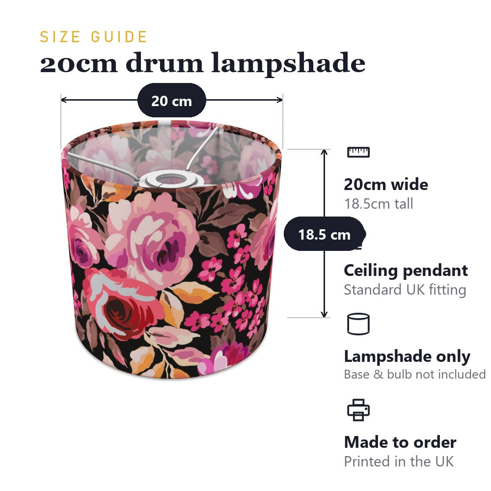 Red Floral Pattern lampshade