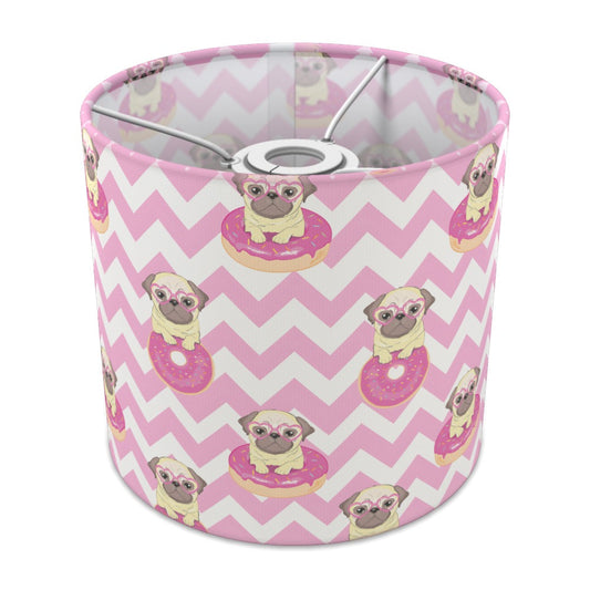 Pink Pug Donut Zigzag lampshade - 20cm Ceiling