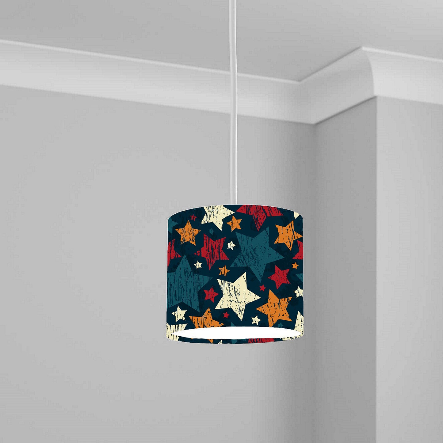 Colorful Starry Night Ceiling Lampshade Lightshade for Nursery - 20cm x 18.5cm