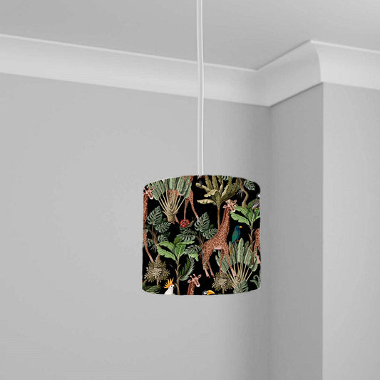 Jungle Safari Animal Print Ceiling Lampshade Lightshade for Nursery 1-20cm x 18.5cm