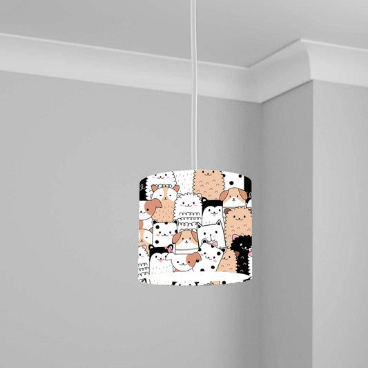Dogs Lampshade Animation Kids Puppy Paws Bedroom lightshade Light Shade 20CM X 18.5CM