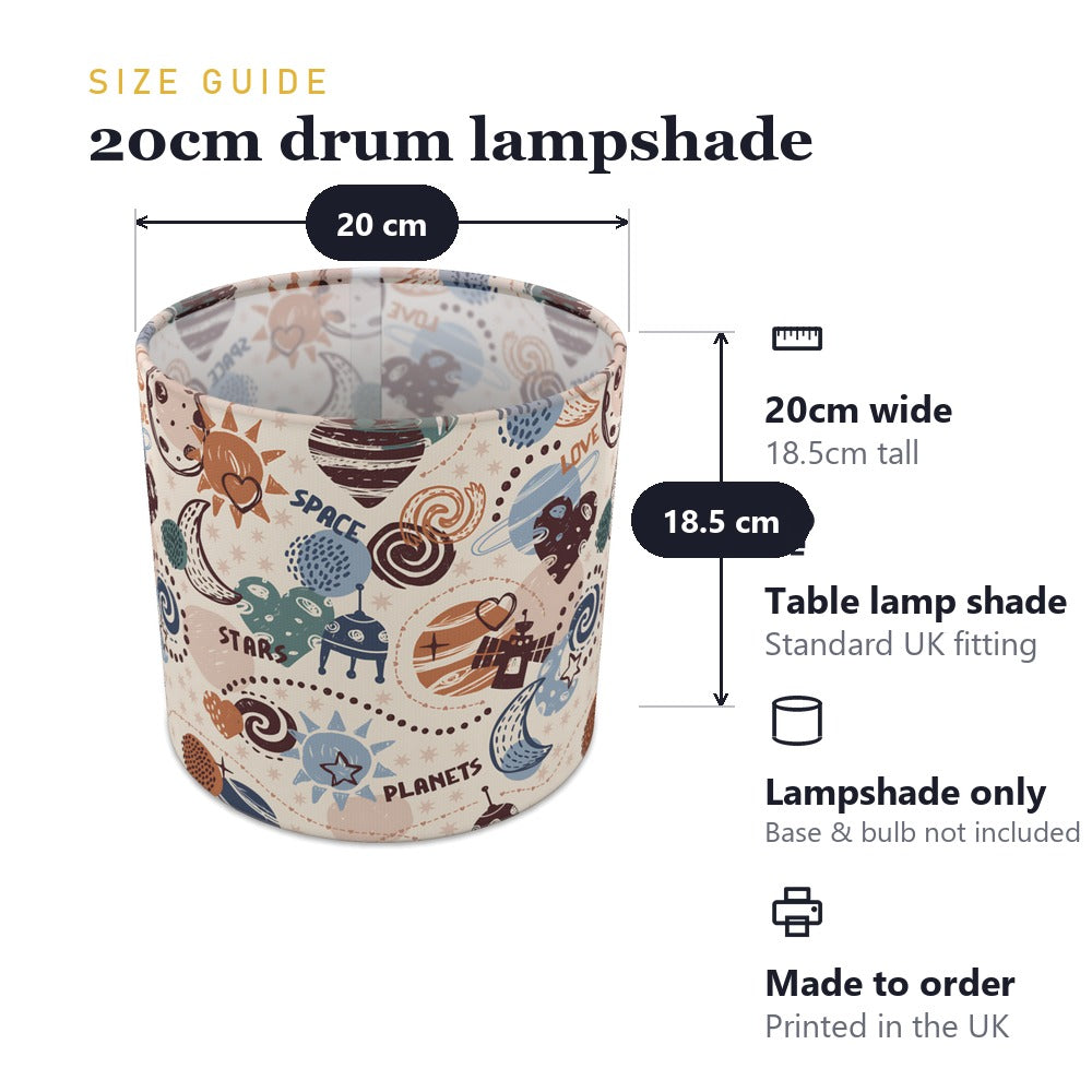 Space Adventure Planets Rocket lampshade