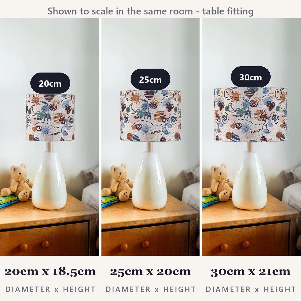 Space Adventure Planets Rocket lampshade