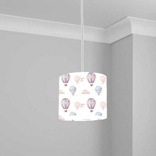 Pastel Hot Air Balloon Ceiling Lampshade Lightshade for Nursery - 20cm x 18.5cm