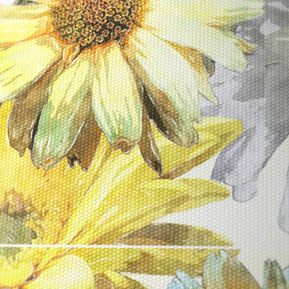Yellow Floral Watercolor lampshade