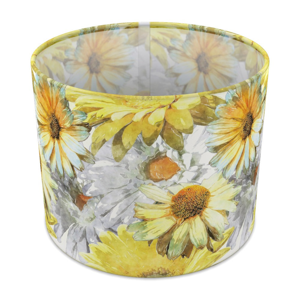 Yellow Floral Watercolor lampshade - 25cm Table