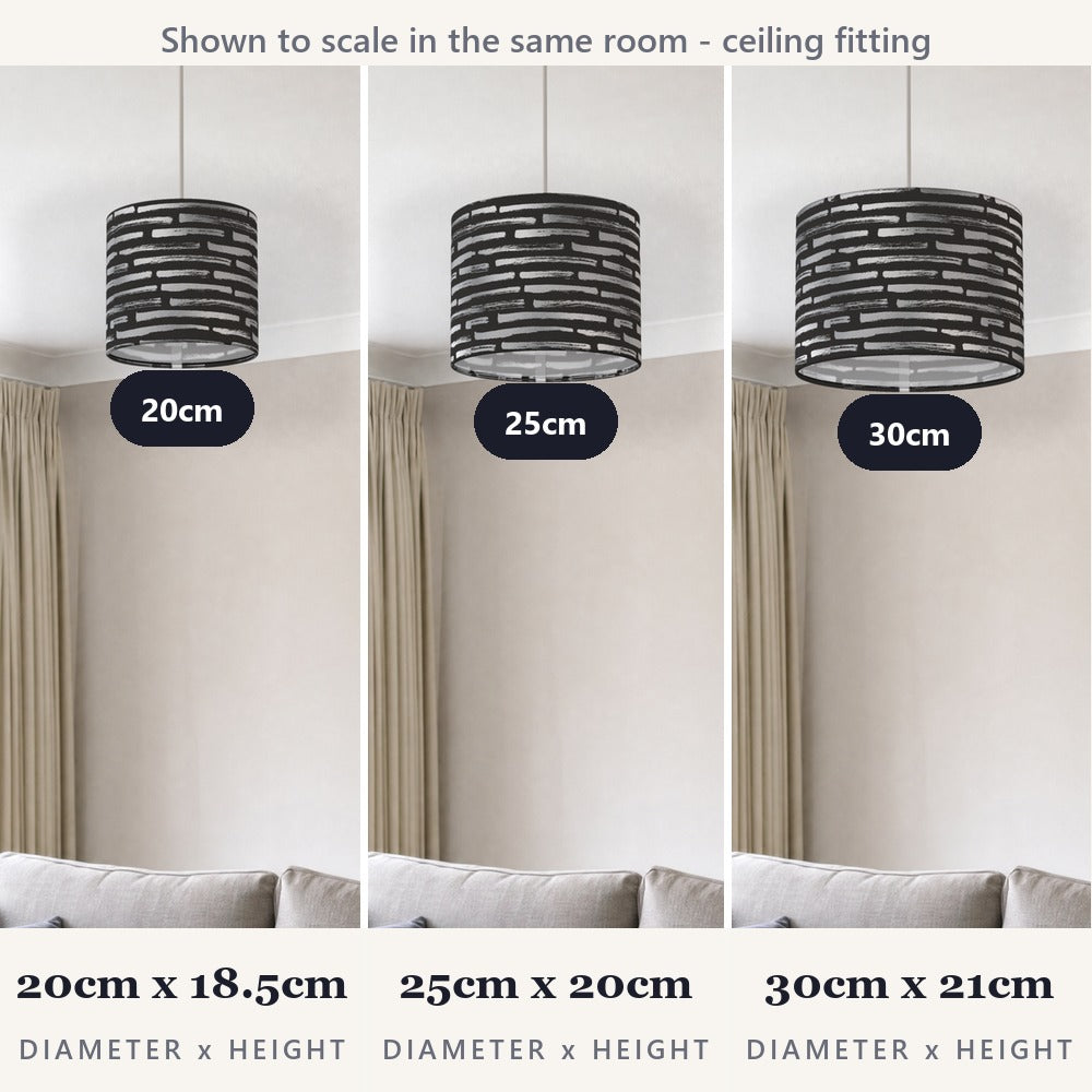 Silver Stone Effect Pattern lampshade