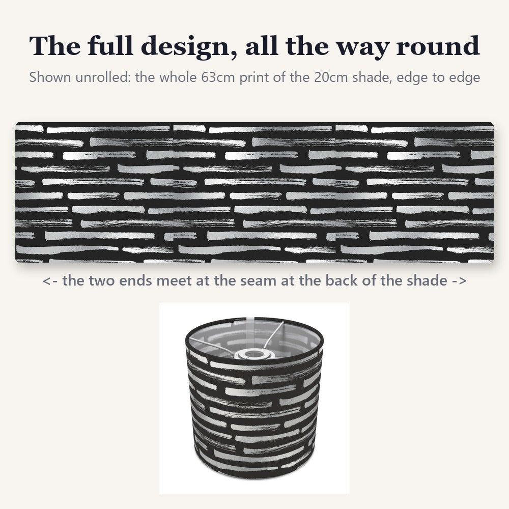 Silver Stone Effect Pattern lampshade