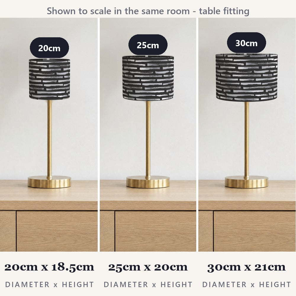 Silver Stone Effect Pattern lampshade