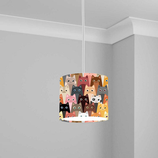 Cats Lampshade Kids Kitten Bedroom lightshade Light Shade 20CM X 18.5CM