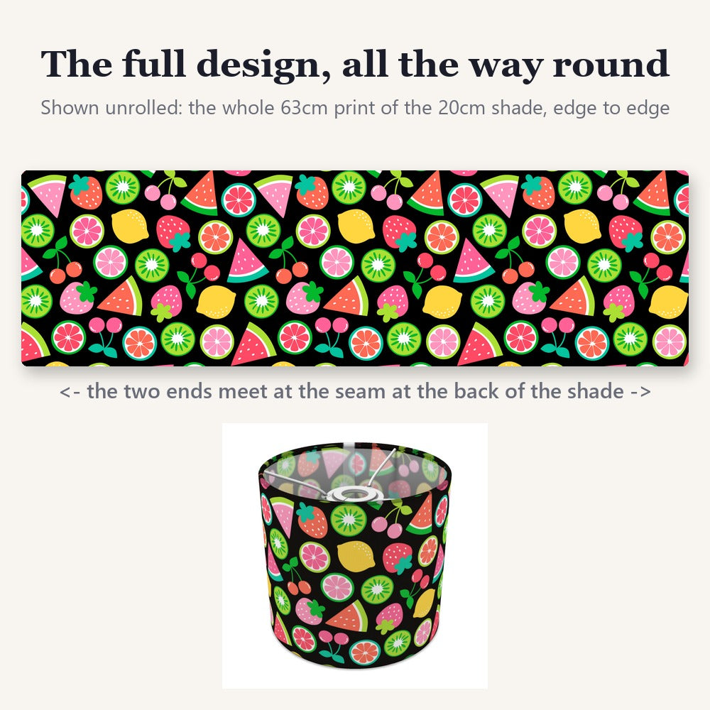 Vibrant Fruit Pattern lampshade