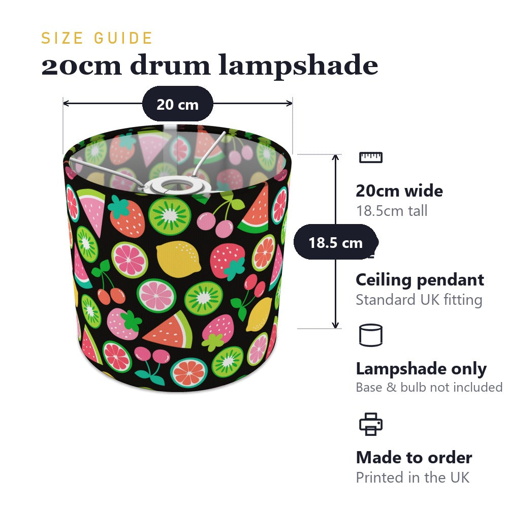Vibrant Fruit Pattern lampshade
