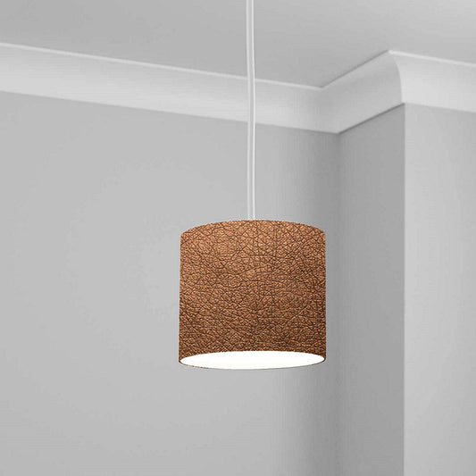 Textured Leather Effect Pattern Ceiling Lampshade Lightshade for Room - 20cm x 18.5cm