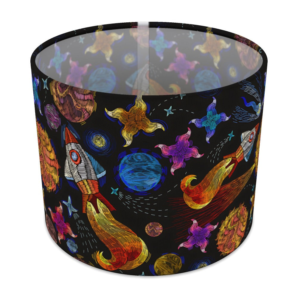 Colorful Space Rocket and Planets lampshade - 25cm Table