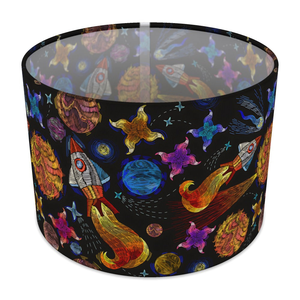 Colorful Space Rocket and Planets lampshade - 30cm Table