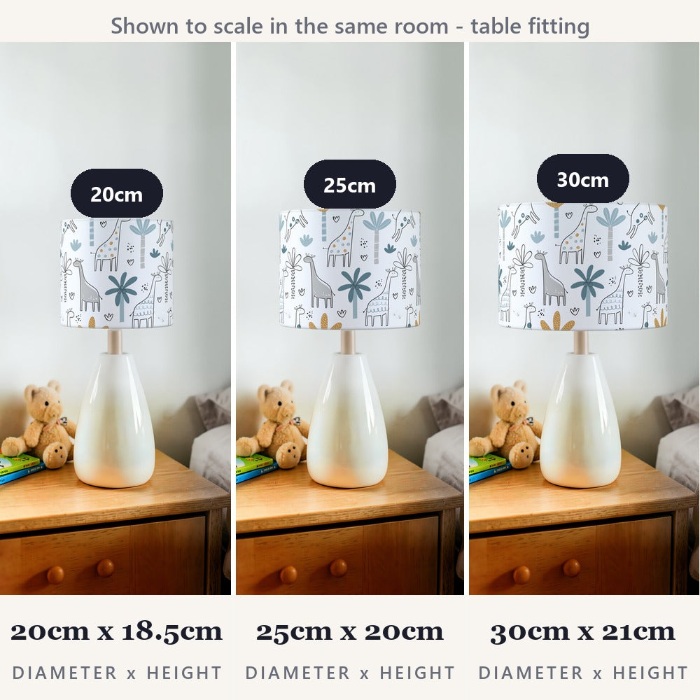 Whimsical Giraffe and Tree Pattern lampshade