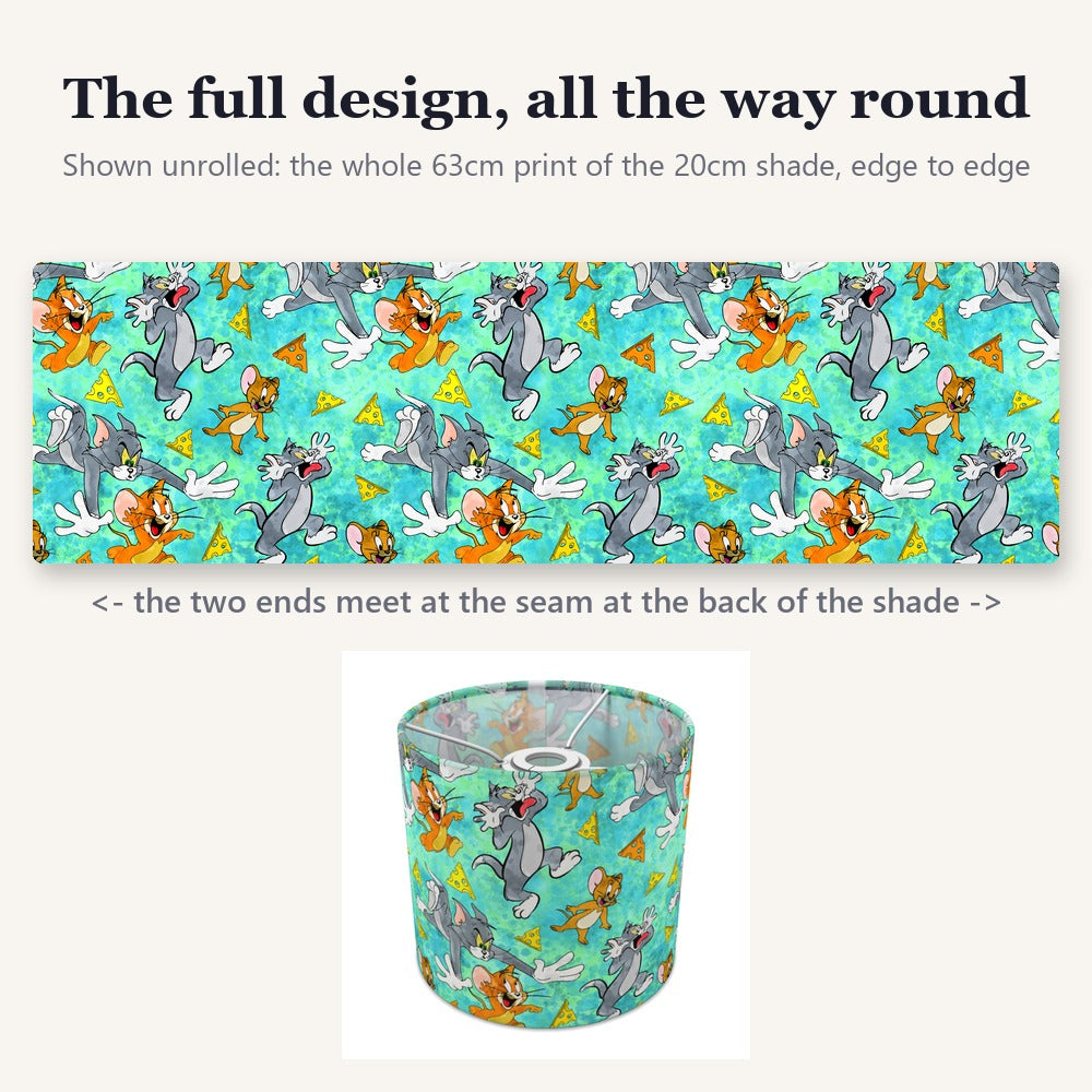 Cartoon Cat and Mouse lampshade