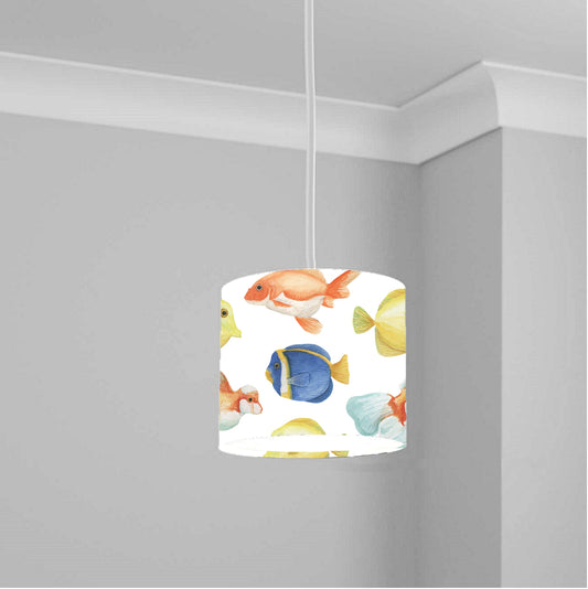 Colorful Fish Pattern Ceiling Lampshade Lightshade for Room 1-20cm x 18.5cm