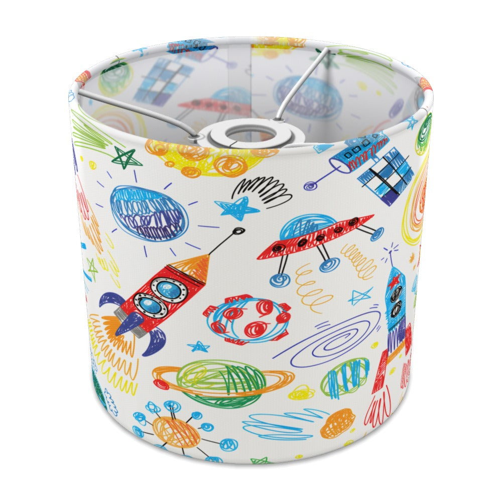 Colorful Space Rocket Drawing lampshade - 20cm Ceiling