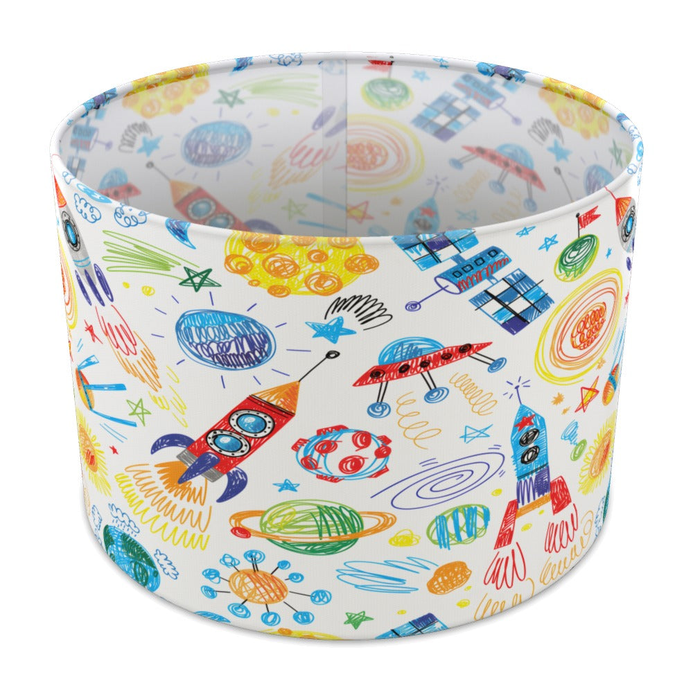 Colorful Space Rocket Drawing lampshade - 30cm Table