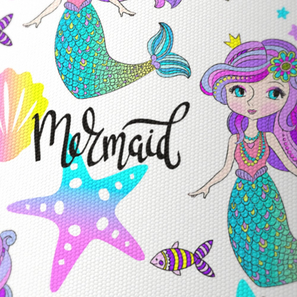 Colorful Mermaid and Seashell lampshade