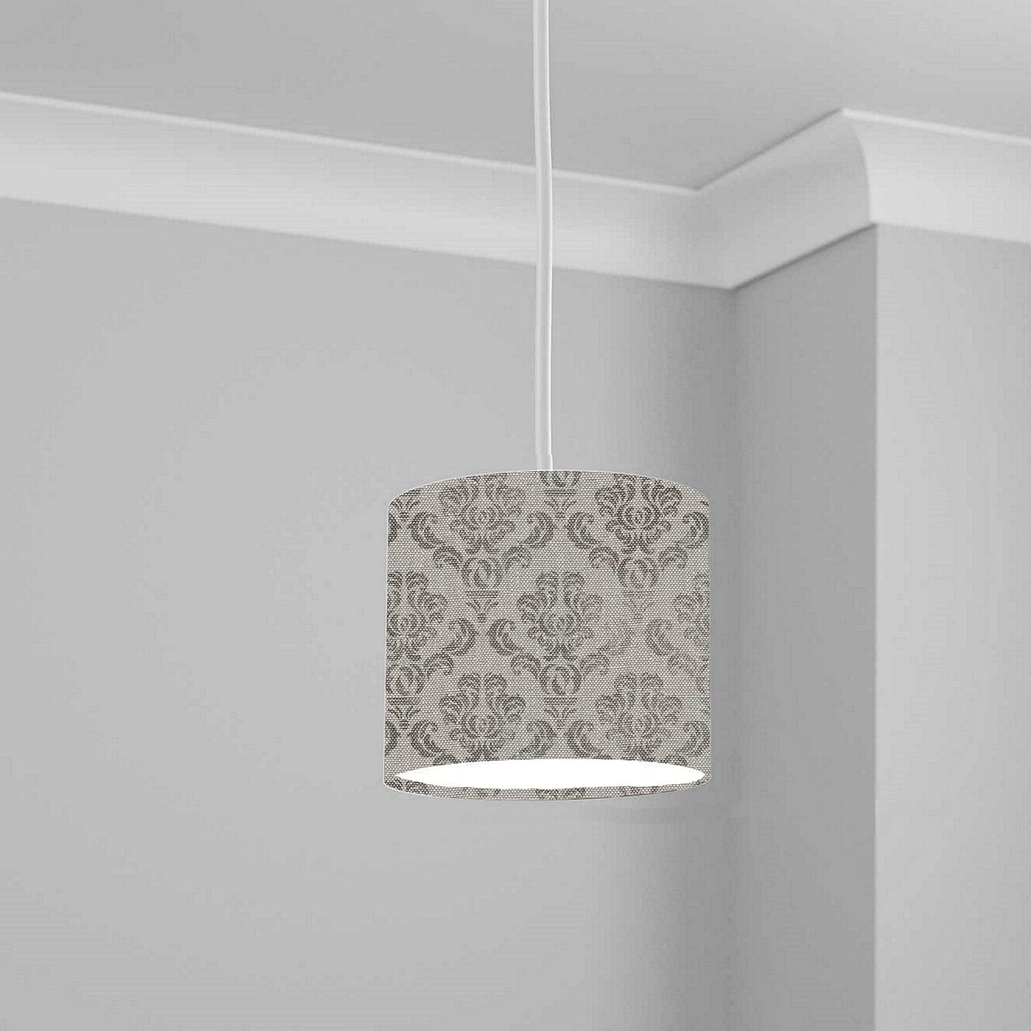 Elegant Damask Pattern Ceiling Lampshade Lightshade for Room - 20cm x 18.5cm