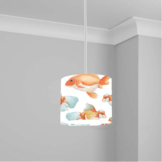 Orange Goldfish Pattern Ceiling Lampshade Lightshade for Room - 20cm x 18.5cm
