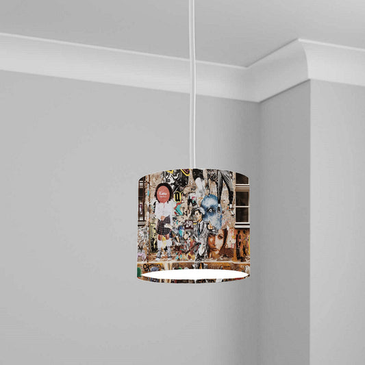 Streetart Lampshade Street Art Banksy Bedroom Lightshade 20CMX18.5CM