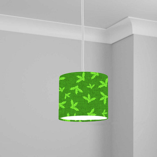 Green Holly Leaf Pattern Ceiling Lampshade Lightshade for Room - 20cm x 18.5cm