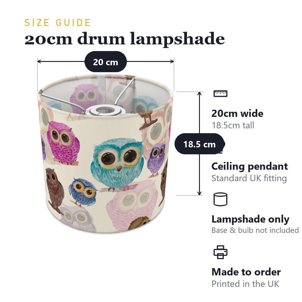 Colorful Owl Bird lampshade